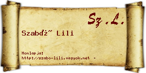 Szabó Lili névjegykártya